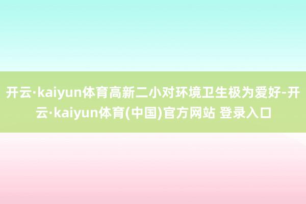 开云·kaiyun体育高新二小对环境卫生极为爱好-开云·kaiyun体育(中国)官方网站 登录入口