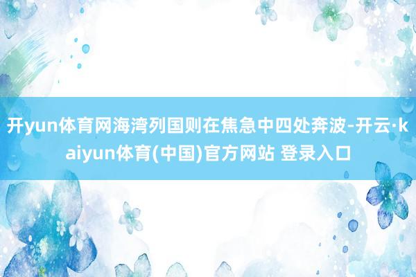 开yun体育网海湾列国则在焦急中四处奔波-开云·kaiyun体育(中国)官方网站 登录入口